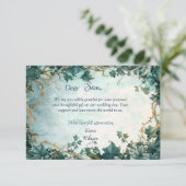Eternal Grace Elfen Huwelijkskaart Bedankkaart (Staand voorkant)