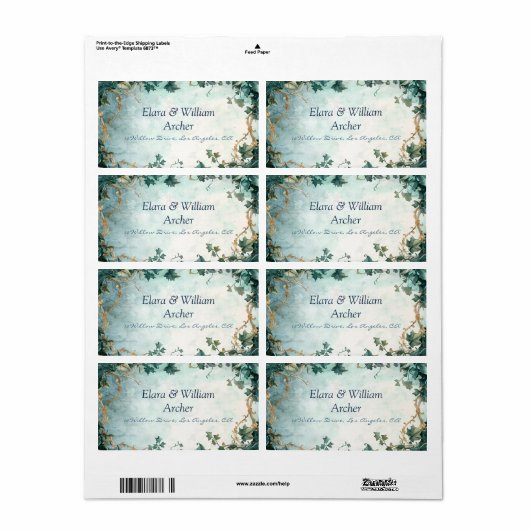 Eternal Grace Elven Wedding Etiket (Full Sheet)