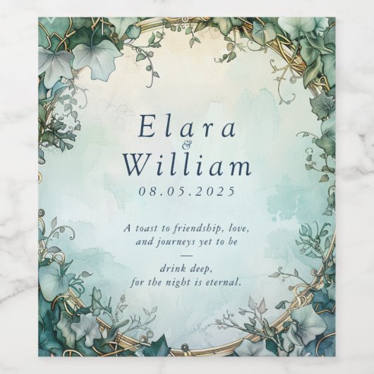 Eternal Grace Elven Wedding Wijn Etiket (Enkel label)