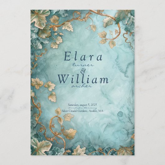 Eternal Grace Fantasy Wedding Menu (Achterkant)