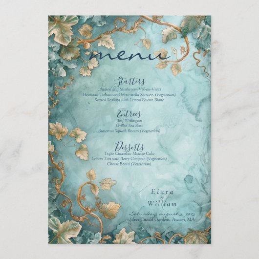 Eternal Grace Fantasy Wedding Menu (Voorkant)