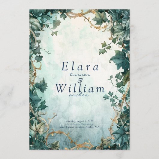 Eternal Grace Fantasy Wedding Menu (Achterkant)