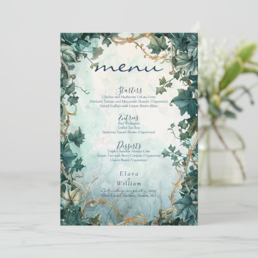 Eternal Grace Fantasy Wedding Menu (Staand voorkant)