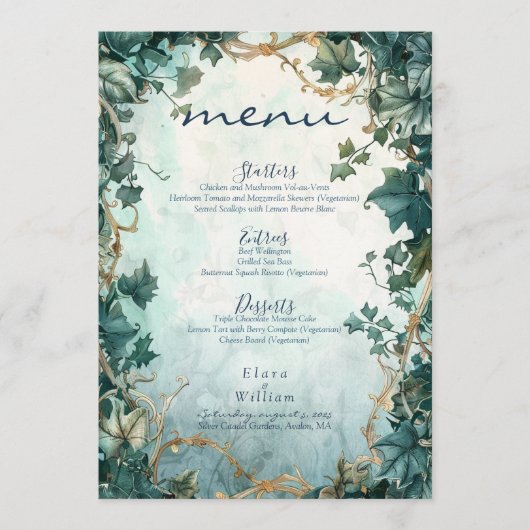Eternal Grace Fantasy Wedding Menu (Voorkant)