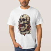Eternal Guardian Skull Tattoo T-shirt (Voorkant)