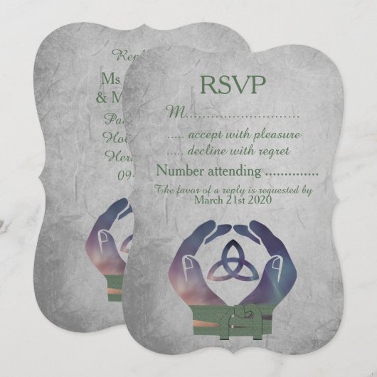 Eternal Handfasting RSVP-antwoordkaart Kaart (Voorkant / Achterkant)