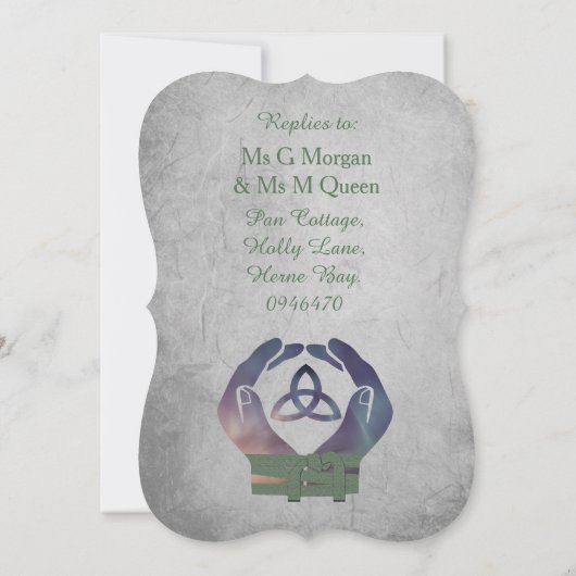 Eternal Handfasting RSVP-antwoordkaart Kaart (Achterkant)