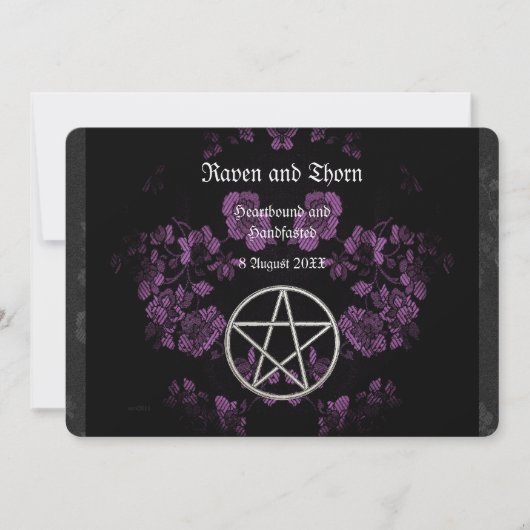 Eternal Handfasting/Weddenschap Pentacle Lavender Kaart (Voorkant)