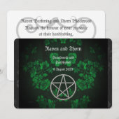 Eternal Handfasting/Wedding Pentacle Green Ste Kaart (Voorkant / Achterkant)