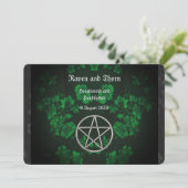 Eternal Handfasting/Wedding Pentacle Green Ste Kaart (Staand voorkant)