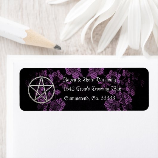 Eternal Handfasting/Wedding Pentacle Lavendar Ste Etiket (Insitu)