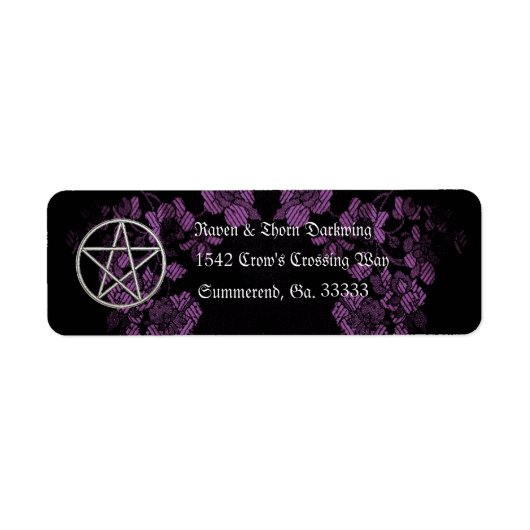 Eternal Handfasting/Wedding Pentacle Lavendar Ste Etiket (Voorkant)