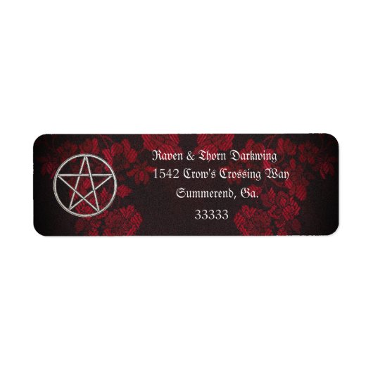 Eternal Handfasting/Wedding Pentacle Suite Etiket (Voorkant)