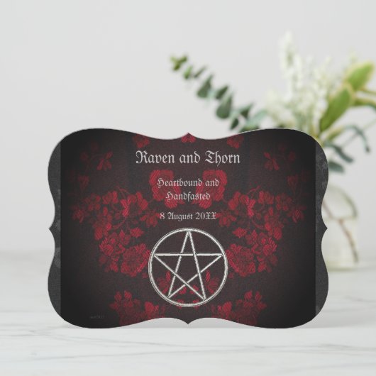 Eternal Handfasting/Wedding Pentacle Suite Kaart (Staand voorkant)