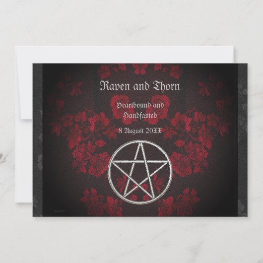 Eternal Handfasting/Wedding Pentacle Suite Kaart (Voorkant)