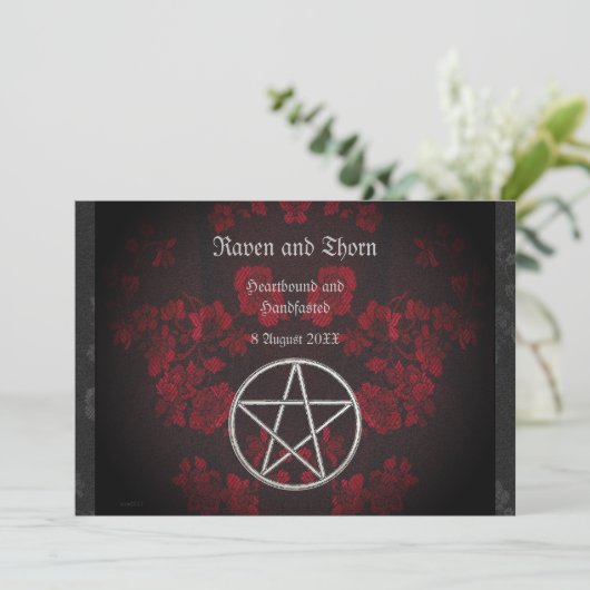 Eternal Handfasting/Wedding Pentacle Suite Kaart (Staand voorkant)