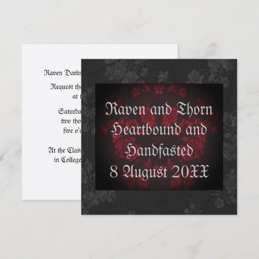 Eternal Handfasting/Wedding Suite Kaart (Voorkant / Achterkant)