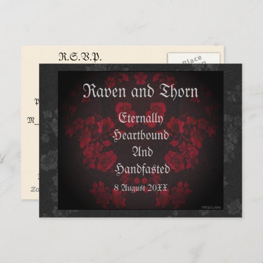 Eternal Handfasting/Wedding Suite Uitnodiging Briefkaart (Voorkant / Achterkant)