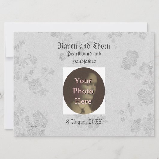 Eternal Handfasting/Wedding Suite White & Grey Kaart (Voorkant)