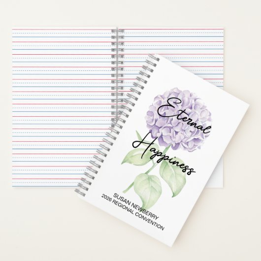 Eternal Happiness 2-Sided Notebook with Hydrangea Notitieboek (Binnen)