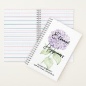 Eternal Happiness 2-zijdig notitieboek met Hydrang (Binnen)