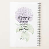 Eternal Happiness 2-zijdig notitieboek met Hydrang (Achterkant)