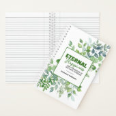 Eternal Happiness Convention Watercolor Greenery Notitieboek (Binnen)