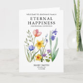 Eternal Happiness JW Baptism with Spring Flowers  Kaart (Voorkant)