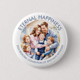 Eternal Happiness Notitieboek voor kinderen en vol Ronde Button 5,7 Cm