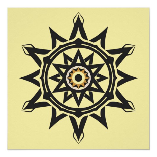 Eternal Harmony Mandala — Divine Geometry in Gold Perfect Poster (Voorkant)