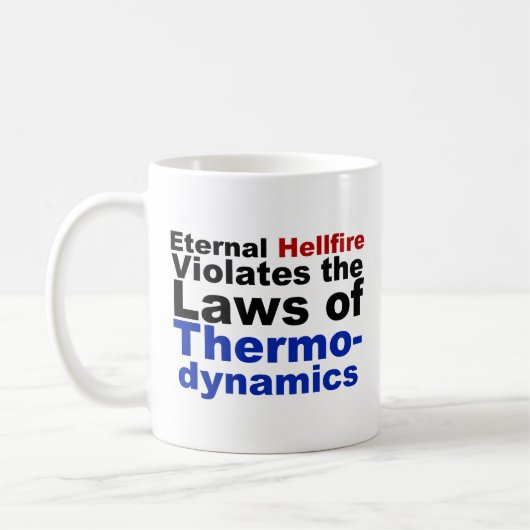 Eternal Hellfire schendt de thermodynamica Koffiemok (Links)