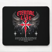 Eternal Jesus Cross Gothic Punk Life Nu Goth Bible Muismat (Voorkant)