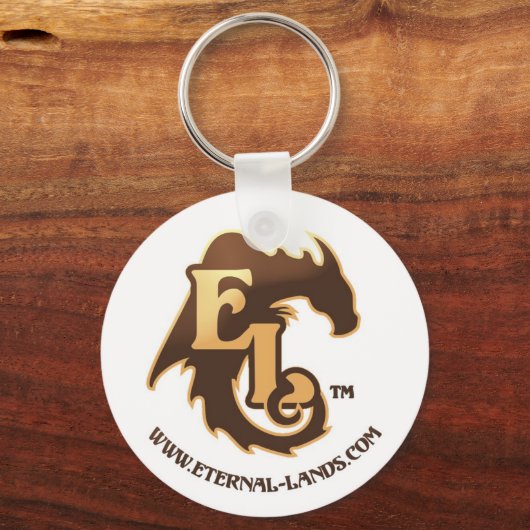 Eternal Lands Logo Sleutelhanger, bruin Sleutelhanger (Voorkant)