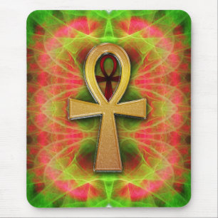 Eternal Life Ankh Psychedelic Buzz Mousepad Muismat