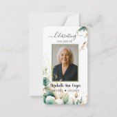 Eternal Light – Customizable Memorial Prayer Card  Notitiekaartje (Voorkant)