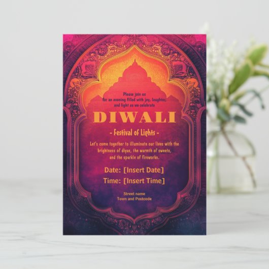 Eternal Light Invitation Kaart (Staand voorkant)