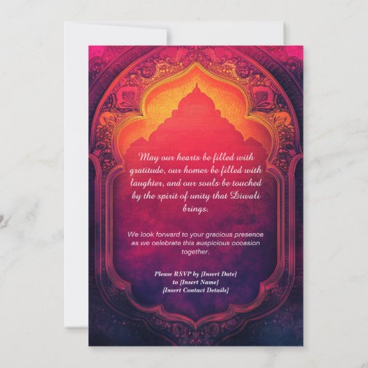 Eternal Light Invitation Kaart (Achterkant)