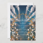 Eternal Love Baroque Floral Thema Bewaar de datum Kaart (Voorkant)