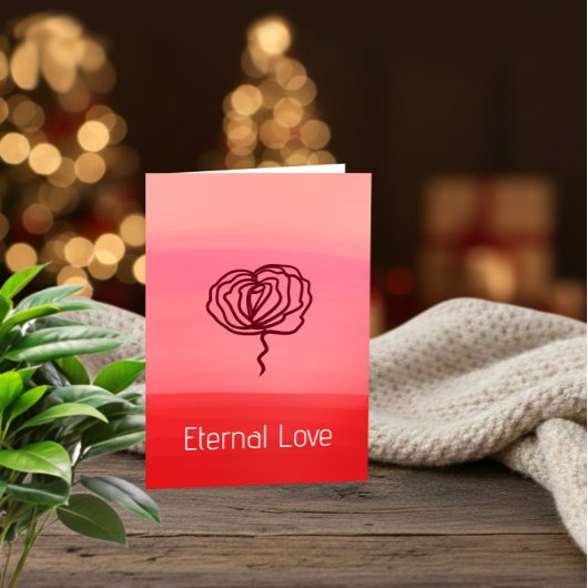 Eternal Love Elegant Rose Greeting Card Feestdagen Kaart