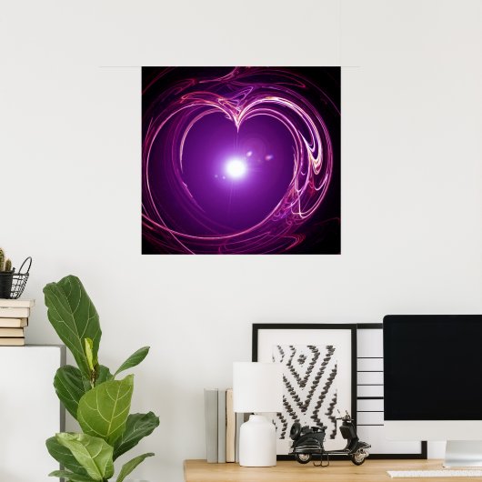 Eternal Love Fractal Poster Print (Thuiskantoor)