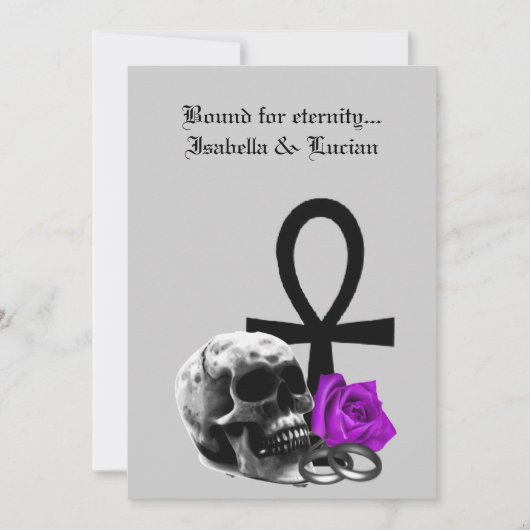 Eternal Love Gothic Vampire Wedding Kaart (Voorkant)