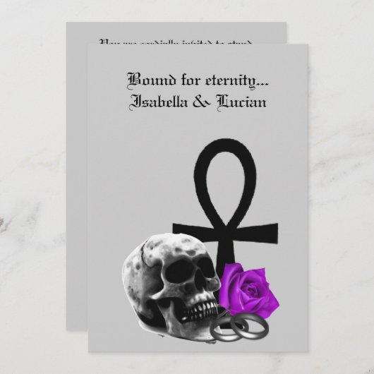 Eternal Love Gothic Vampire Wedding Kaart (Voorkant / Achterkant)