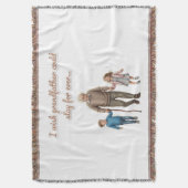 Eternal Love grandfather And Grandchildren Deken (Voorkant Verticaal)