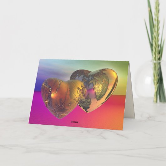 Eternal Love Kleurrijke Harten Fine Art Valentijn Feestdagen Kaart (Achterkant)