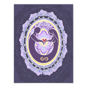 Eternal Love Mandala Foto Afdruk