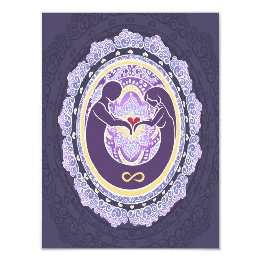 Eternal Love Mandala Foto Afdruk (Voorkant)