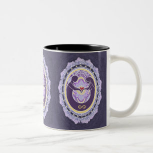 Eternal Love Mandala Tweekleurige Koffiemok