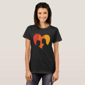 Eternal Love Matching Couples Retro  Valent T-shirt (Voorkant volledig)