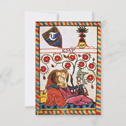 ETERNAL LOVE MONOGRAM rsvp Aankondiging (Voorkant)