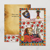 ETERNAL LOVE MONOGRAM rsvp Aankondiging (Voorkant / Achterkant)